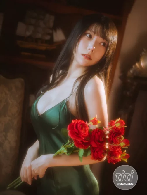 香草喵露露 – NO.45 杨枝甘露 绿色连衣裙 [45P1V-1.19GB]