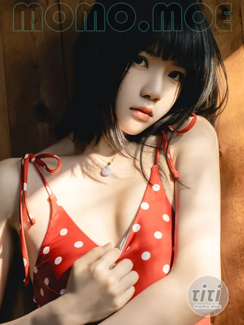 桜桃喵 – NO.152 红波点 [45P-311M]