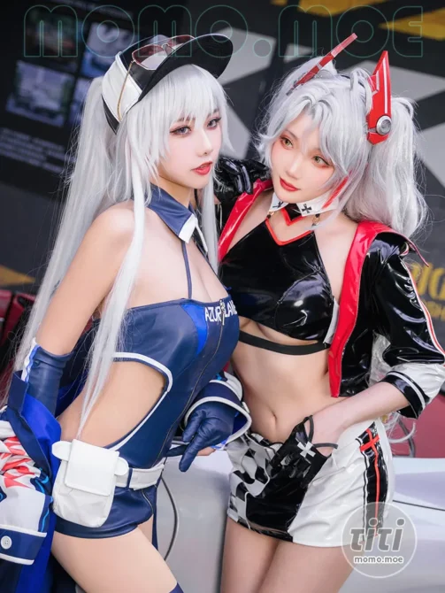 瓜希酱 – NO.114 Momoko葵葵 -碧蓝航线 欧根&企业 赛车女郎 [58P-277M]