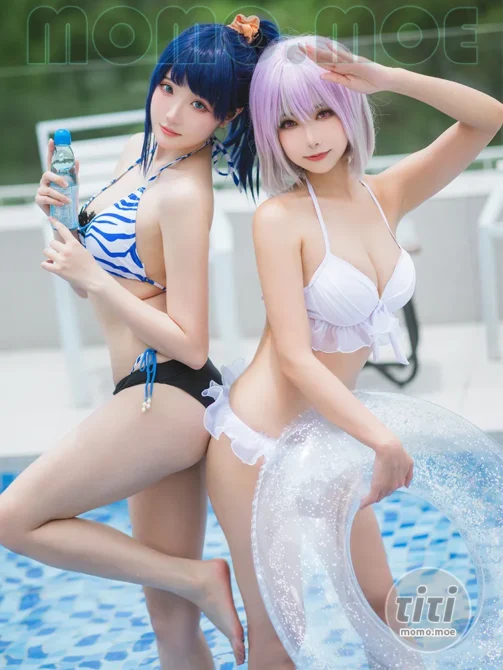 瓜希酱 – NO.115 Momoko葵葵 – 宝多六花 新条茜 泳装 [85P-340M]