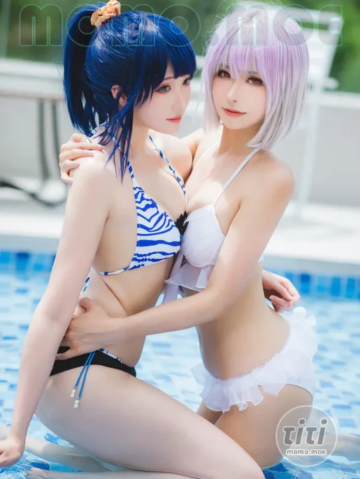 Momoko葵葵 – NO.037 &瓜希酱 宝多六花 新条茜 泳装 [85P-340M]