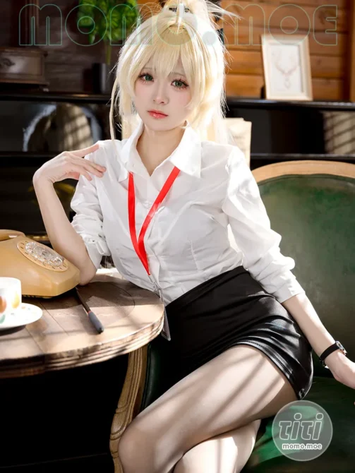 九柒喵 – NO.011 蔚蓝档案 笑面教授 OL制服 [53P-679MB]