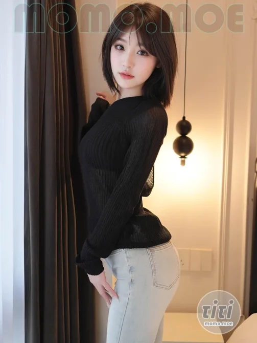 汁汁 – NO.001 牛仔裤下的虾线黑丝 [78P-202MB]