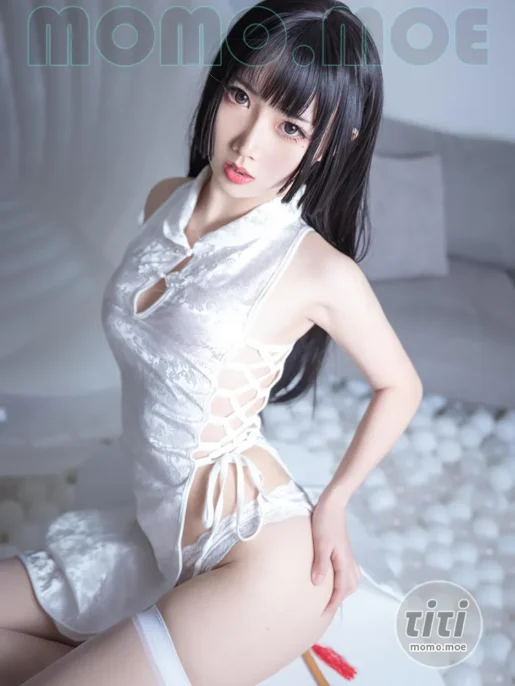 面饼仙儿 – NO.149 白色旗袍 [60P-510M]