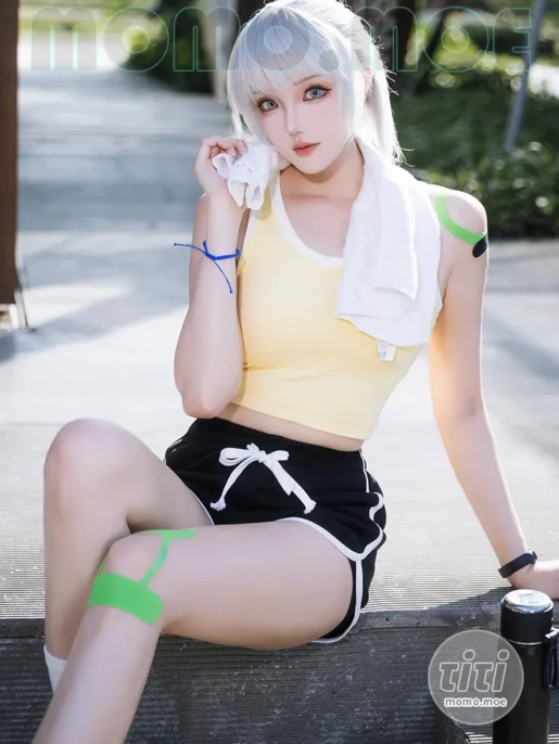 瓜希酱 – NO.139 灵笼 白月魁运动服 [15P-49M]